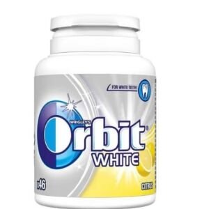 ORBIT.BOTTLES WHITE 64GR FRUIT(6B) 24SET