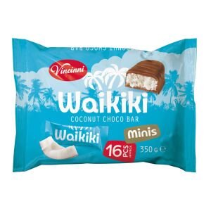 VINCINI CHOCO BAR MINIS 350G WAIKIKI COCONUT(12B)