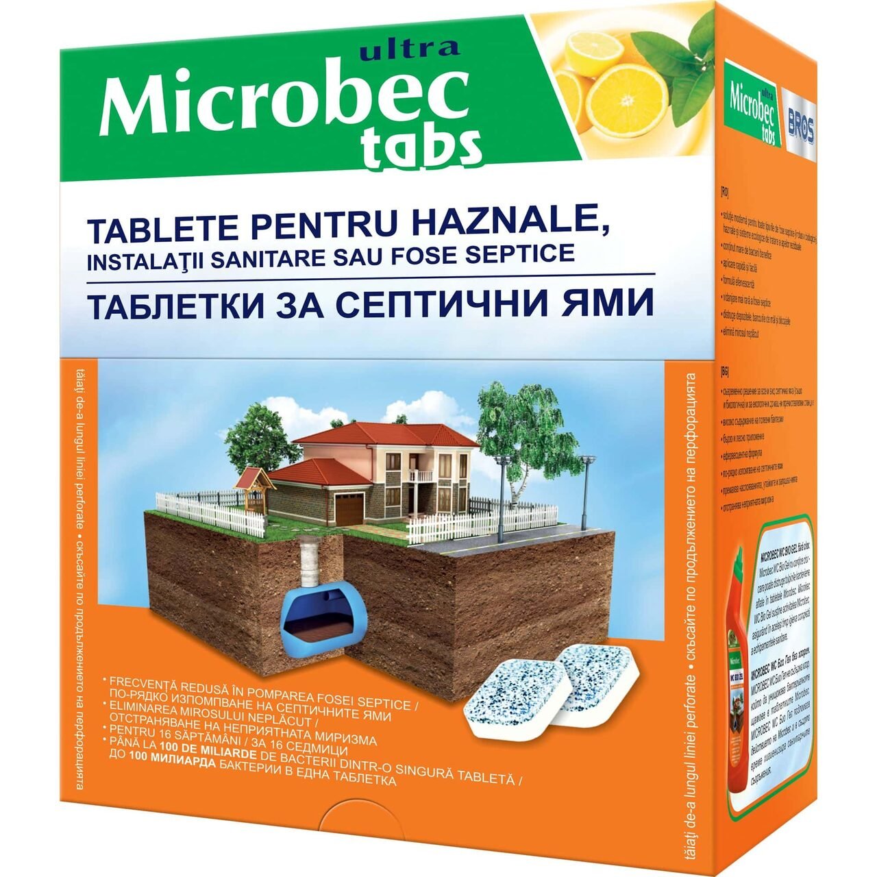 BROS MICROBEC TABL INST.SANIT&FOSE 20GR(16B) 12CUT