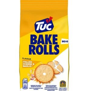 TUC BAKEROLLS 80GR CHEESE&GARLIC(15B)