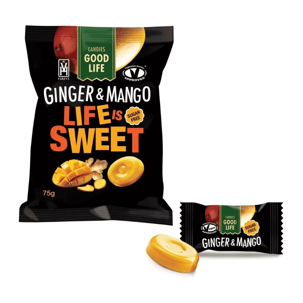GOOD LIFE DROPS 75GR SUGAR FREE GINGER MANGO (12B)