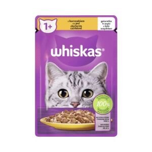 PET.WHISKAS PLIC PUI IN ASPIC 85GR(28B)