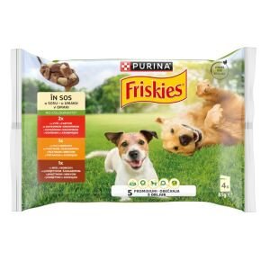 PET.FRISKIES DOG ADULT 85GR PUI&VITA&MIEL IN ASPIC(4B)12SET