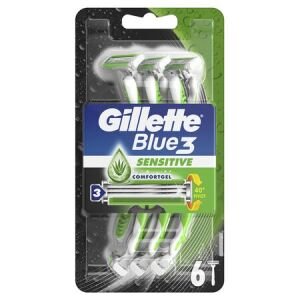 AP.GILLETTE BLUE III SENSITIVE PLUS (6B)6SET