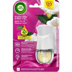 AIR WICK ELECTRIC KIT SATIN FIN SI FLOAREA LUNII 19ML (6B)