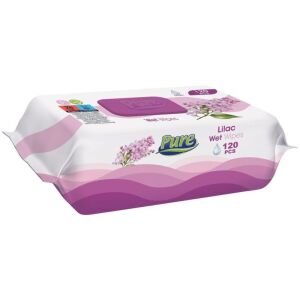 SERV UMEDE PURE  120PCS LILIAC  CU CAPAC(24B)
