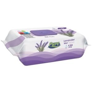 SERV UMEDE PURE  120PCS LAVENDER  CU CAPAC(24B)