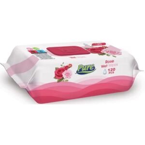 SERV UMEDE PURE  120PCS ROSE-TRANDAFIR  CU CAPAC(24B)