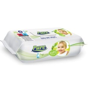 SERV UMEDE PURE  120PCS SOFT BABY CU CAPAC(24B)